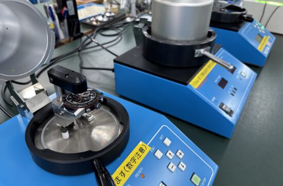 防水試験の様子